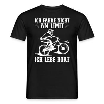 Mountainbiker am Limit Radfahrer Fahrradfahrer - Männer T-Shirt - Schwarz - Vorne - AI Model Male 178 light (178cm)