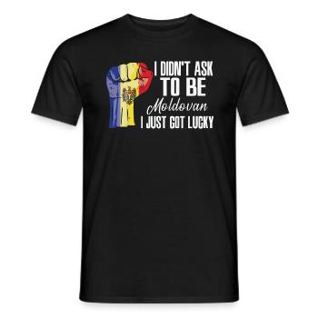 Fierté moldave Drapeau moldave cultivé - T-shirt homme - noir - Devant - AI Model Male 178 light (178cm)