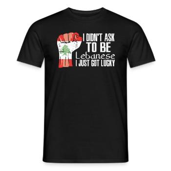 Lebanese Pride Lebanon Flag Grown Lebanese Roots - Men's T-Shirt - black - Front - AI Model Male 178 light (178cm)