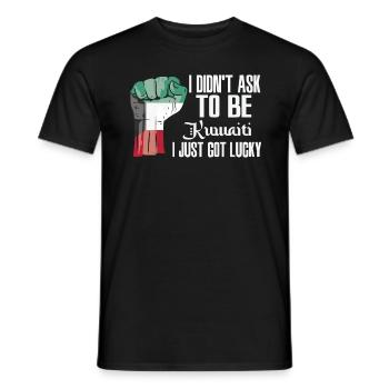 Kuwaiti Pride Kuwait Flag Grown Kuwaiti Roots - Men's T-Shirt - black - Front - AI Model Male 178 light (178cm)