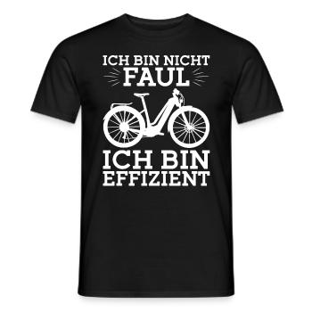 E-Bike Radfahrer Elektrofahrrad Fahrradfahrer - Männer T-Shirt - Schwarz - Vorne - AI Model Male 178 light (178cm)