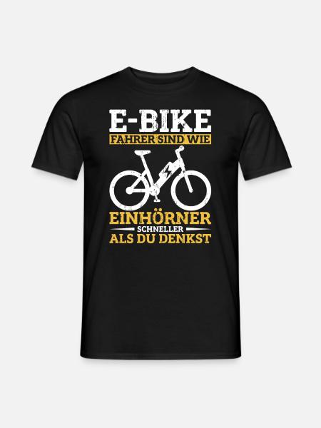 E-Bike Fahrer Elektrofahrrad fahren E-Bike Zubehör - Männer T-Shirt - Schwarz