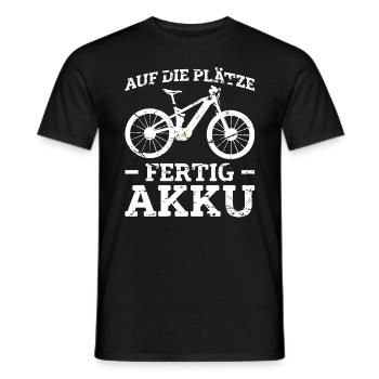 E-Bike Elektrofahrrad Fahrradfahrer Radfahrer - Männer T-Shirt - Schwarz - Vorne - AI Model Male 178 light (178cm)