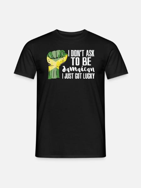 Jamaican Pride Jamaica Flag Grown Jamaican Roots - Men's T-Shirt - black