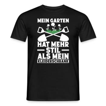 Garten Gärtnerin Blumenbeet Schrebergarten - Männer T-Shirt - Schwarz - Vorne - AI Model Male 178 light (178cm)