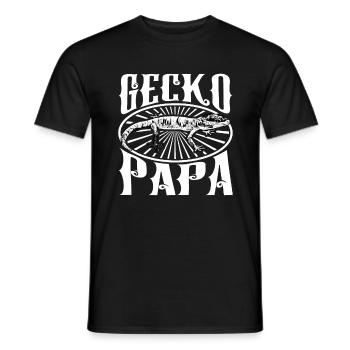 Geckoliebhaber - Gecko Papa - Männer T-Shirt - Schwarz - Vorne - AI Model Male 178 light (178cm)