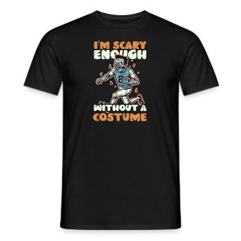 Football Halloween assez effrayant sans costume - T-shirt homme - noir - Devant - AI Model Male 178 light (178cm)