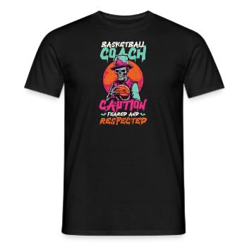 L’entraîneur d’Halloween Entraîneur de basketball craint respecté - T-shirt homme - noir - Devant - AI Model Male 178 light (178cm)