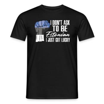 Estnischer Stolz Estnische Flagge Gewachsen - Männer T-Shirt - Schwarz - Vorne - AI Model Male 178 light (178cm)