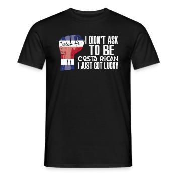 Costa Rican Pride Costa Rica Flag Grown Costa - Men's T-Shirt - black - Front - AI Model Male 178 light (178cm)