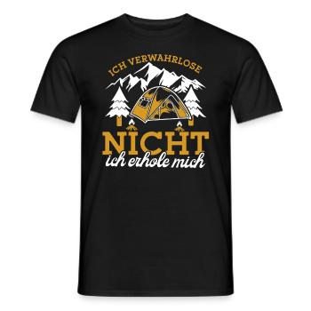 Campingliebhaber Zelten Campingkocher Wohnmobil - Männer T-Shirt - Schwarz - Vorne - AI Model Male 178 light (178cm)