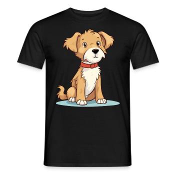 Niedliches Hundedesign für Hundebesitzer - Männer T-Shirt - Schwarz - Vorne - AI Model Male 178 light (178cm)