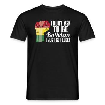 Fierté bolivienne Drapeau bolivien - T-shirt homme - noir - Devant - AI Model Male 178 light (178cm)