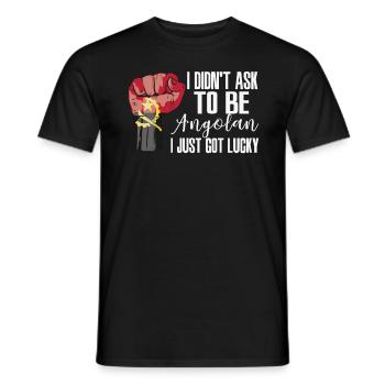 Fierté angolaise cultivée Drapeau angolais - T-shirt homme - noir - Devant - AI Model Male 178 light (178cm)