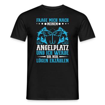 Angelurlaub Angeln Fischen Angelköder - Männer T-Shirt - Schwarz - Vorne - AI Model Male 178 light (178cm)