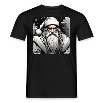 Père Noël cool en blanc - T-shirt homme - noir - Devant - AI Model Male 178 light (178cm)