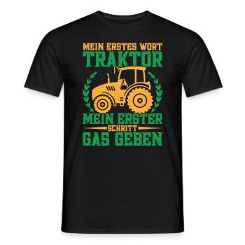 Traktor fahren Hühnerbauer Traktorfahrer - Männer T-Shirt - Schwarz - Vorne - AI Model Male 178 light (178cm)