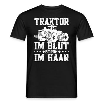 Traktor Landmaschine Kuhbauer Bauer Traktorfahrer - Männer T-Shirt - Schwarz - Vorne - AI Model Male 178 light (178cm)