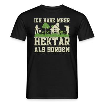 Landwirt Hektar Traktorfahrer Kuhbauer Acker - Männer T-Shirt - Schwarz - Vorne - AI Model Male 178 light (178cm)