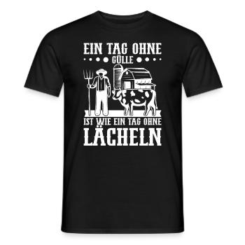 Gülle fahren Traktorfahrer Kuhbauer Landmaschinen - Männer T-Shirt - Schwarz - Vorne - AI Model Male 178 light (178cm)