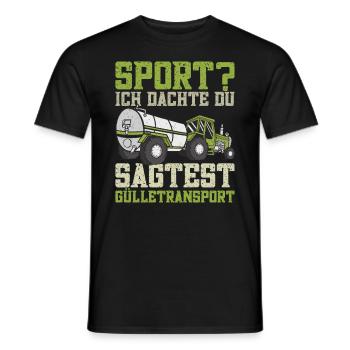 Gülletransport Gülle fahren Traktorfahrer Kuhbauer - Männer T-Shirt - Schwarz - Vorne - AI Model Male 178 light (178cm)