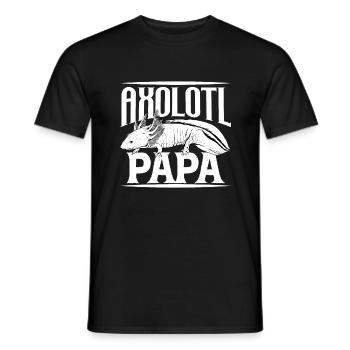 Axolotlliebhaber - Axolotl Papa - Männer T-Shirt - Schwarz - Vorne - AI Model Male 178 light (178cm)