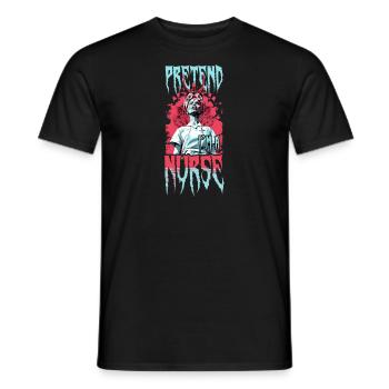 Une infirmière d’Halloween prétend que je suis infirmière - T-shirt homme - noir - Devant - AI Model Male 178 light (178cm)