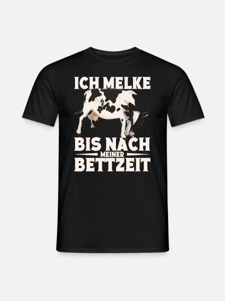 Kuhbauer Landwirt Kühe melken Traktorfahrer Bauer - Männer T-Shirt - Schwarz