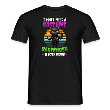 Halloween Barkeeper Don't Need Costume Scary - Men's T-Shirt - black - Front - AI Model Male 178 light (178cm)