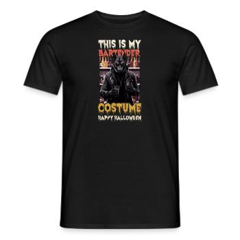Gardien de bar d’Halloween Ceci est mon costume de barman - T-shirt homme - noir - Devant - AI Model Male 178 light (178cm)
