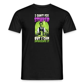 Halloween Barkeeper I Can Intoxicate - Men's T-Shirt - black - Front - AI Model Male 178 light (178cm)
