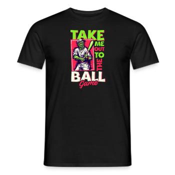 Baseball Halloween Take Me Out Ballspiel - Männer T-Shirt - Schwarz - Vorne - AI Model Male 178 light (178cm)