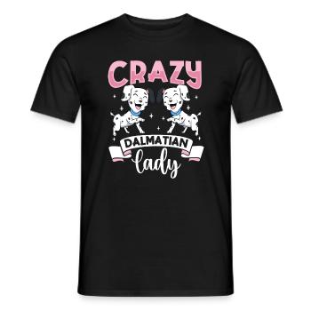 Crazy Dalmatian Lady - Dalmatiner - Men's T-Shirt - black - Front - AI Model Male 178 light (178cm)