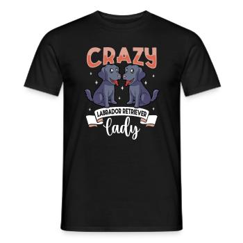Crazy Labrador Retriever Lady - Labrador Retriever - Men's T-Shirt - black - Front - AI Model Male 178 light (178cm)