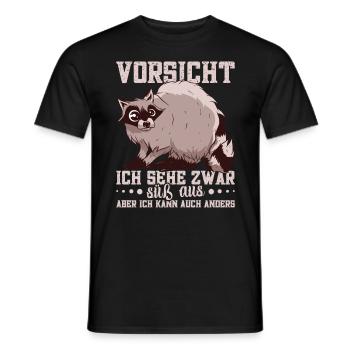 Waschbären Kostüm Nachtaktiv Waschbärliebhaber - Männer T-Shirt - Schwarz - Vorne - AI Model Male 178 light (178cm)