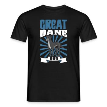 Great Dane Dad - Deutsche Dogge - Men's T-Shirt - black - Front - AI Model Male 178 light (178cm)