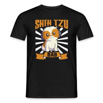 Shih Tzu Dad - Shih Tzu - Men's T-Shirt - black - Front - AI Model Male 178 light (178cm)