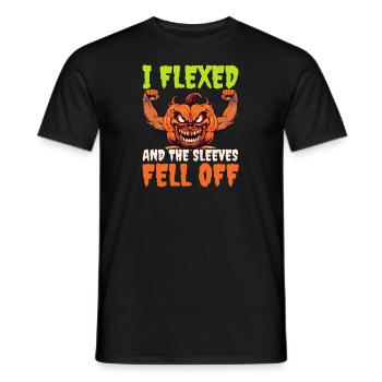 Culturisme Halloween fléchi est tombé - T-shirt homme - noir - Devant - AI Model Male 178 light (178cm)