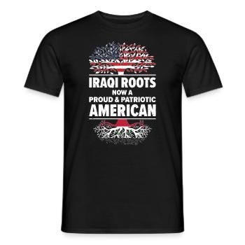Irakischer amerikanischer Patriot USA Gewachsener - Männer T-Shirt - Schwarz - Vorne - AI Model Male 178 light (178cm)