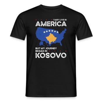 Patriota kosovar americano EE.UU. - Camiseta hombre - negro - delante - AI Model Male 178 light (178cm)