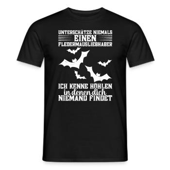 Fledermauskostüm Fledermaus Motiv Fledermausfan - Männer T-Shirt - Schwarz - Vorne - AI Model Male 178 light (178cm)