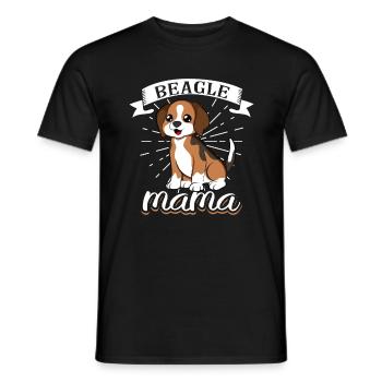 Beagle Mama - Beagle - Men's T-Shirt - black - Front - AI Model Male 178 light (178cm)