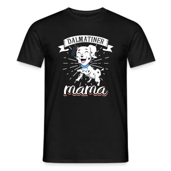 Maman Dalmatienne - Dalmatien - T-shirt homme - noir - Devant - AI Model Male 178 light (178cm)