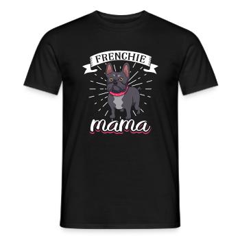 Frenchie Mama - Französische Bulldogge - Männer T-Shirt - Schwarz - Vorne - AI Model Male 178 light (178cm)
