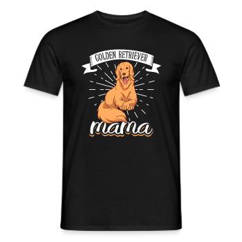 Golden Retriever Mama - Golden Retriever - Men's T-Shirt - black - Front - AI Model Male 178 light (178cm)