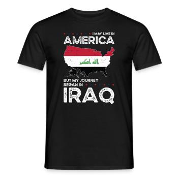 Irakischer amerikanischer Patriot USA Gewachsener - Männer T-Shirt - Schwarz - Vorne - AI Model Male 178 light (178cm)