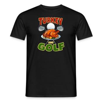 Thanksgiving Golf Türkei Golfschläger - Männer T-Shirt - Schwarz - Vorne - AI Model Male 178 light (178cm)
