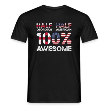 Georgischer amerikanischer Patriot USA Gewachsen - Männer T-Shirt - Schwarz - Vorne - AI Model Male 178 light (178cm)