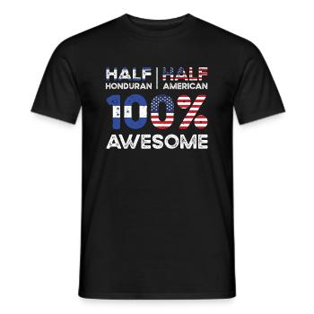 Hondurien American Patriot États-Unis - T-shirt homme - noir - Devant - AI Model Male 178 light (178cm)