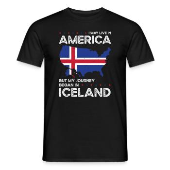 Islandais American Patriot USA cultivé - T-shirt homme - noir - Devant - AI Model Male 178 light (178cm)